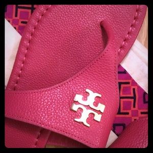 Tory Burch Jolie Tumbled Leather Sandals